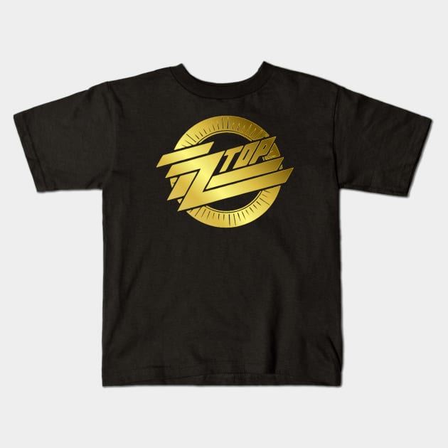 ZZ TOP GOLD Kids T-Shirt by Mark Fabian